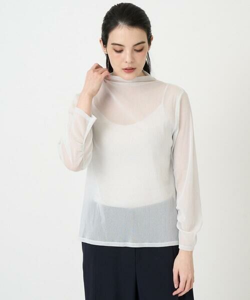 CHRISTIAN AUJARD / クリスチャン・オジャール カットソー | 長袖ラメチュールカットソー（ライトグレー）