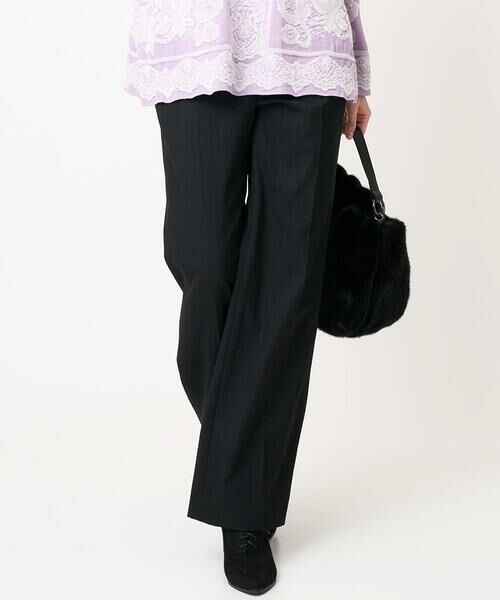 CHRISTIAN AUJARD / クリスチャン・オジャール チノ・ワークパンツ | ラメストライプセミワイドパンツ | 詳細1