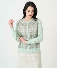 CHRISTIAN AUJARD / クリスチャン・オジャール カーディガン・ボレロ | [アンサンブル対応]レーシーオーナメントプリントカーディガン