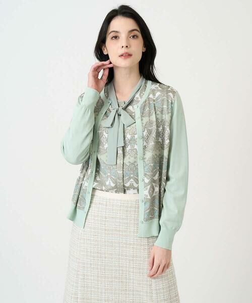 CHRISTIAN AUJARD / クリスチャン・オジャール カーディガン・ボレロ | [アンサンブル対応]レーシーオーナメントプリントカーディガン | 詳細15