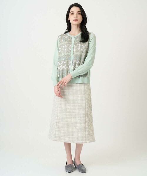 CHRISTIAN AUJARD / クリスチャン・オジャール カーディガン・ボレロ | [アンサンブル対応]レーシーオーナメントプリントカーディガン | 詳細5