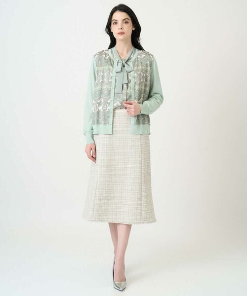 CHRISTIAN AUJARD / クリスチャン・オジャール カーディガン・ボレロ | [アンサンブル対応]レーシーオーナメントプリントカーディガン | 詳細6