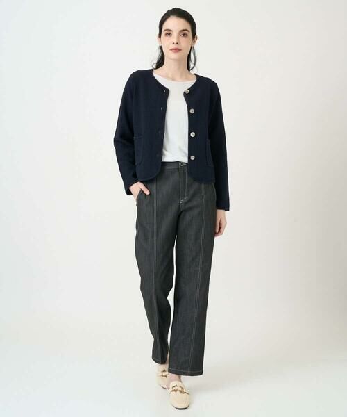 CHRISTIAN AUJARD / クリスチャン・オジャール ノーカラージャケット | ツィーディーニットジャケット | 詳細10