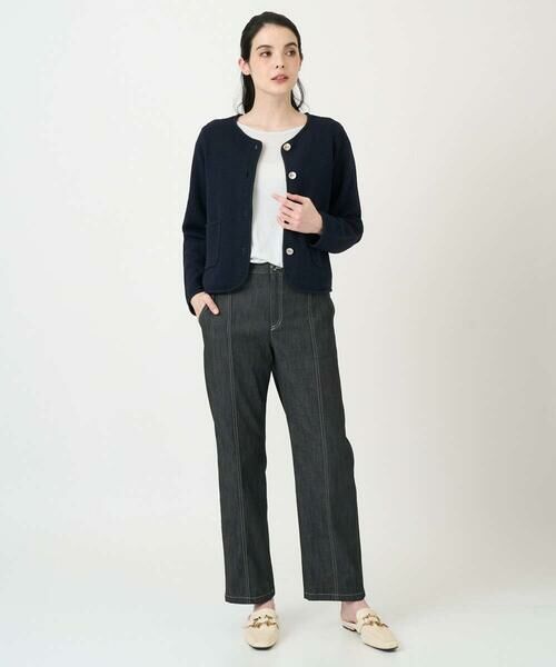 CHRISTIAN AUJARD / クリスチャン・オジャール ノーカラージャケット | ツィーディーニットジャケット | 詳細11