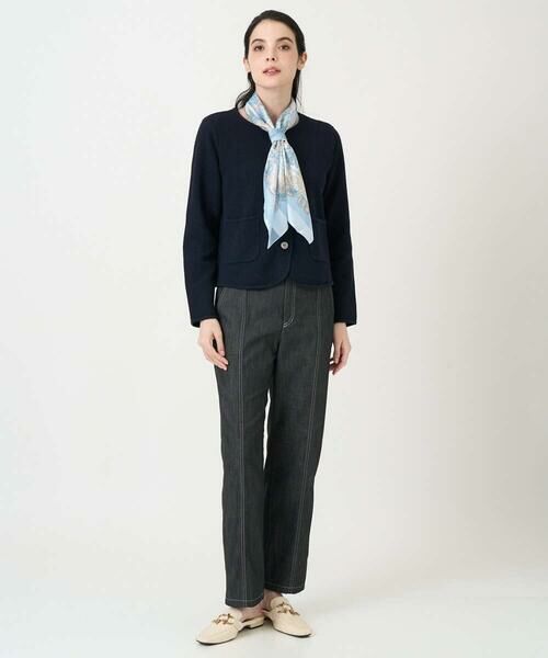 CHRISTIAN AUJARD / クリスチャン・オジャール ノーカラージャケット | ツィーディーニットジャケット | 詳細12