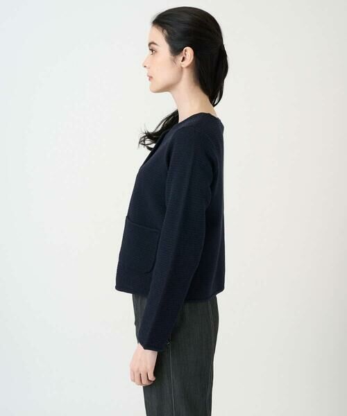 CHRISTIAN AUJARD / クリスチャン・オジャール ノーカラージャケット | ツィーディーニットジャケット | 詳細4