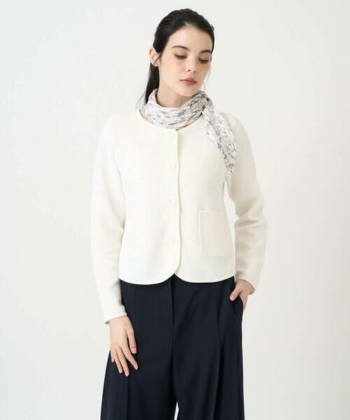 CHRISTIAN AUJARD / クリスチャン・オジャール ノーカラージャケット | ツィーディーニットジャケット | 詳細17