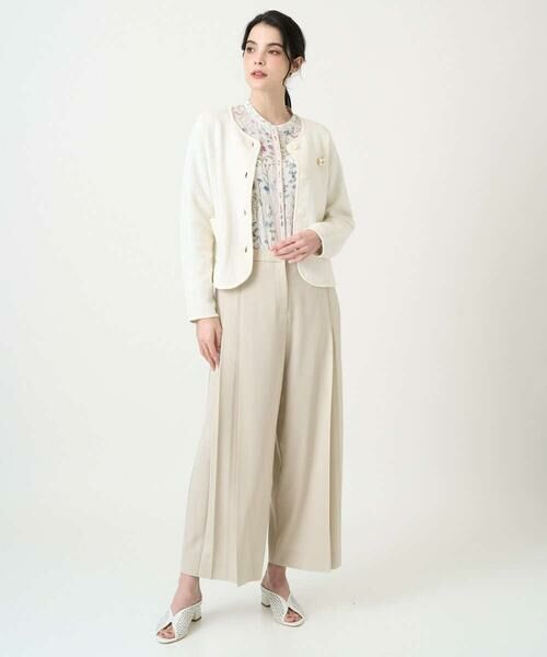 CHRISTIAN AUJARD / クリスチャン・オジャール ノーカラージャケット | ツィーディーニットジャケット | 詳細20