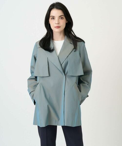 CHRISTIAN AUJARD / クリスチャン・オジャール トレンチコート | [ライナー付]デザインハーフコート（グリーン）