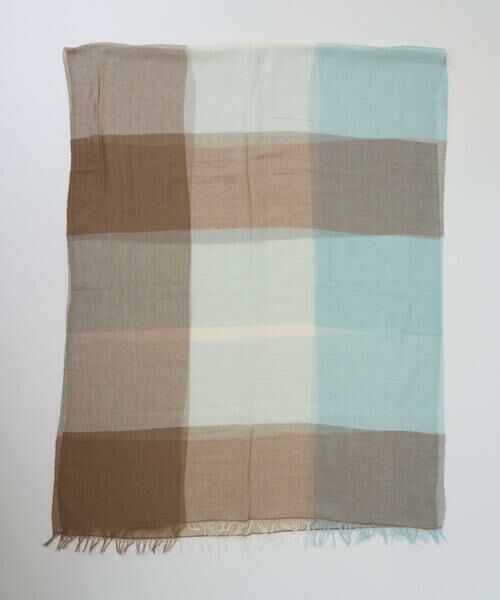 CHRISTIAN AUJARD / クリスチャン・オジャール マフラー・ショール・スヌード・ストール | コットンブロックチェックストール | 詳細8