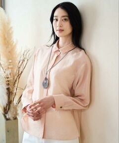 CHRISTIAN AUJARD / クリスチャン・オジャール シャツ・ブラウス | シルク混シャイニーブラウス