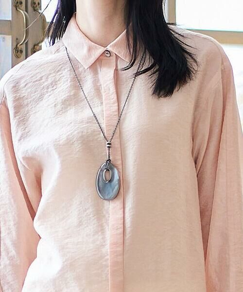 CHRISTIAN AUJARD / クリスチャン・オジャール シャツ・ブラウス | シルク混シャイニーブラウス | 詳細4