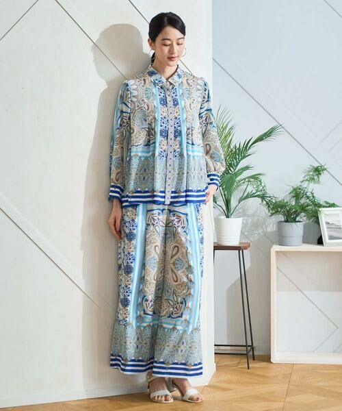 CHRISTIAN AUJARD / クリスチャン・オジャール シャツ・ブラウス | マリンブルーペーズリーブラウス | 詳細10