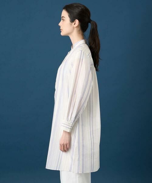 CHRISTIAN AUJARD / クリスチャン・オジャール シャツ・ブラウス | ドビーストライプロングブラウス | 詳細2