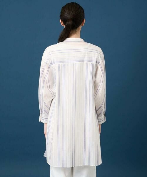 CHRISTIAN AUJARD / クリスチャン・オジャール シャツ・ブラウス | ドビーストライプロングブラウス | 詳細3
