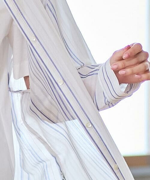 CHRISTIAN AUJARD / クリスチャン・オジャール シャツ・ブラウス | ドビーストライプロングブラウス | 詳細6