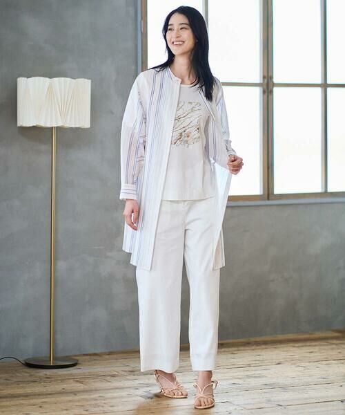 CHRISTIAN AUJARD / クリスチャン・オジャール シャツ・ブラウス | ドビーストライプロングブラウス | 詳細8