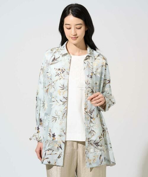 CHRISTIAN AUJARD / クリスチャン・オジャール シャツ・ブラウス | フラワープリントシアーブラウス | 詳細10