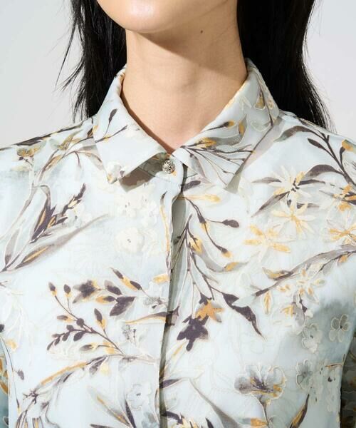 CHRISTIAN AUJARD / クリスチャン・オジャール シャツ・ブラウス | フラワープリントシアーブラウス | 詳細13