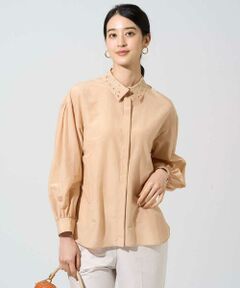 CHRISTIAN AUJARD / クリスチャン・オジャール シャツ・ブラウス | ウォッシャブルシルク刺繍ブラウス