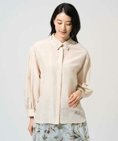 CHRISTIAN AUJARD / クリスチャン・オジャール シャツ・ブラウス | ウォッシャブルシルク刺繍ブラウス