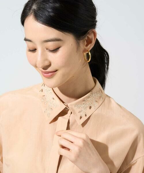 CHRISTIAN AUJARD / クリスチャン・オジャール シャツ・ブラウス | ウォッシャブルシルク刺繍ブラウス | 詳細2