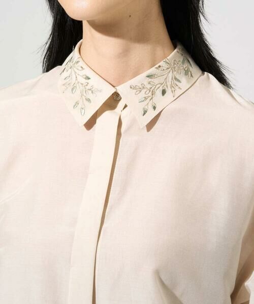 CHRISTIAN AUJARD / クリスチャン・オジャール シャツ・ブラウス | ウォッシャブルシルク刺繍ブラウス | 詳細9
