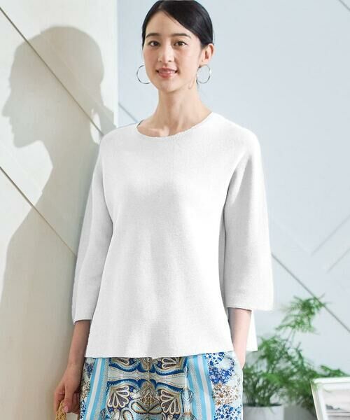 CHRISTIAN AUJARD / クリスチャン・オジャール ニット・セーター | リネンライクホールガーメントニット（ホワイト）