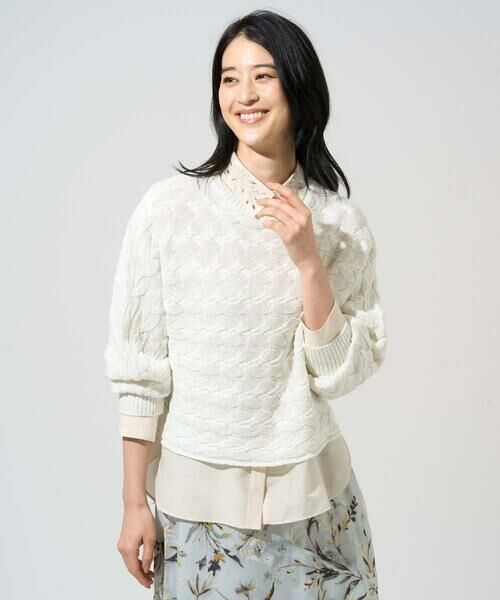 CHRISTIAN AUJARD / クリスチャン・オジャール ニット・セーター | [ドライタッチ]ドルマンスリーブニット（ホワイト）