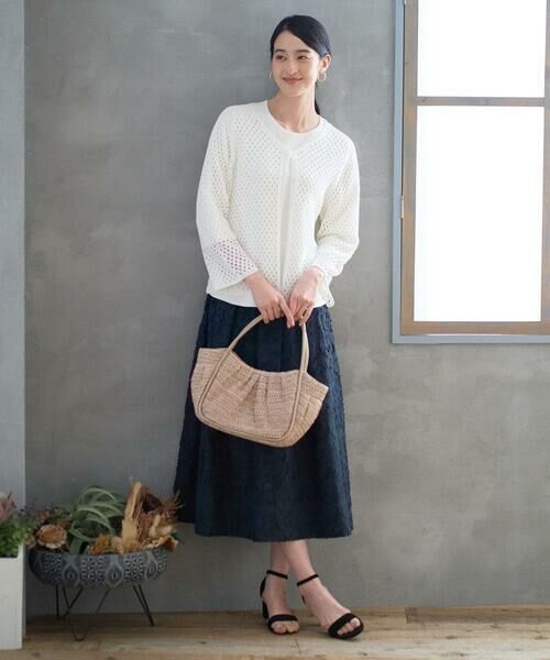 CHRISTIAN AUJARD / クリスチャン・オジャール ロング・マキシ丈スカート | [セットアップ対応]フラワーカットジャカードスカート | 詳細8