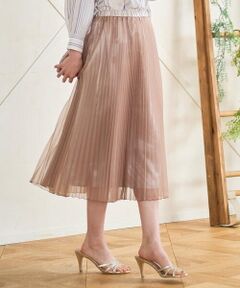 CHRISTIAN AUJARD / クリスチャン・オジャール ロング・マキシ丈スカート | ブライトオーガンジープリーツスカート