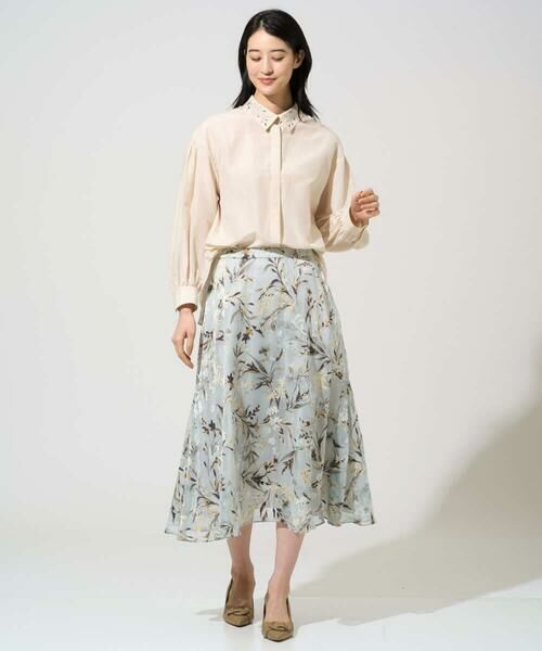 CHRISTIAN AUJARD / クリスチャン・オジャール ロング・マキシ丈スカート | ［セットアップ対応］フラワープリントシアースカート | 詳細11