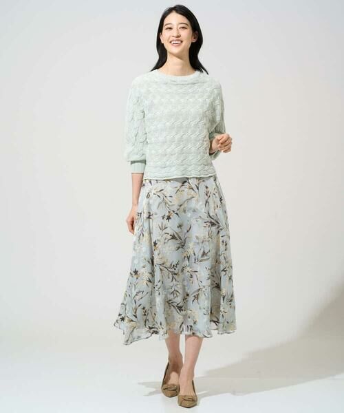 CHRISTIAN AUJARD / クリスチャン・オジャール ロング・マキシ丈スカート | ［セットアップ対応］フラワープリントシアースカート | 詳細9