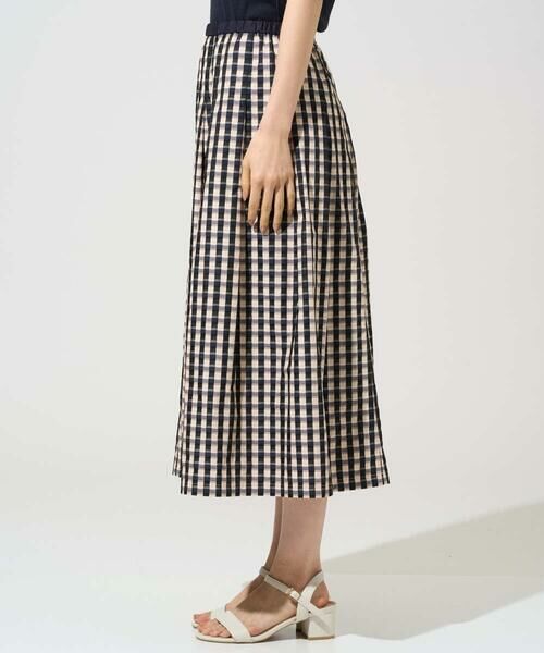 CHRISTIAN AUJARD / クリスチャン・オジャール ロング・マキシ丈スカート | [セットアップ対応]シャンブレーチェックスカート | 詳細3