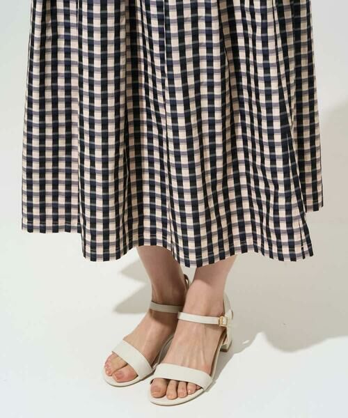 CHRISTIAN AUJARD / クリスチャン・オジャール ロング・マキシ丈スカート | [セットアップ対応]シャンブレーチェックスカート | 詳細7