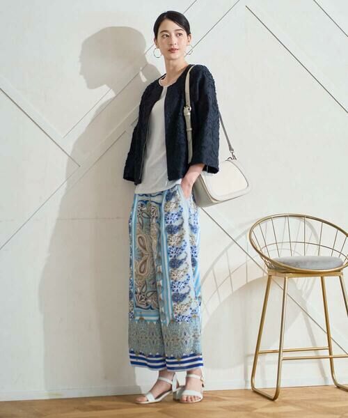 CHRISTIAN AUJARD / クリスチャン・オジャール ノーカラージャケット | [セットアップ対応]フラワーカットジャカードジャケット | 詳細7