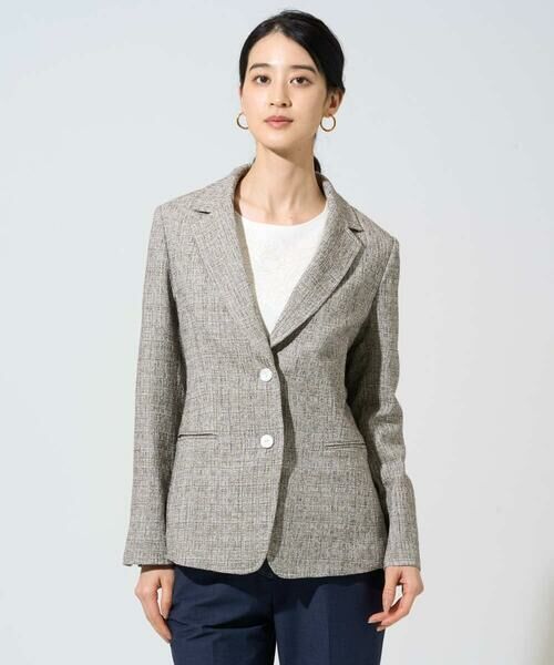 CHRISTIAN AUJARD / クリスチャン・オジャール テーラードジャケット | [セットアップ対応]ラスティックツイードジャケット（ブラウン）
