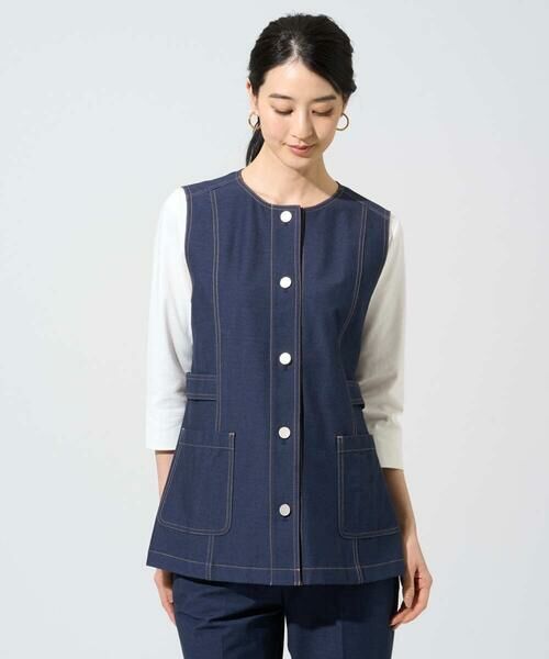 CHRISTIAN AUJARD / クリスチャン・オジャール ベスト | [セットアップ対応]ジャージーデニムジレ | 詳細1
