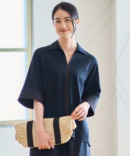 CHRISTIAN AUJARD / クリスチャン・オジャール カットソー | [セットアップ対応]ドライタッチジャージートップス（ネイビー）