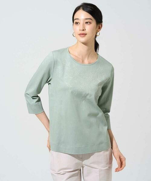 CHRISTIAN AUJARD / クリスチャン・オジャール カットソー | フラワー刺繍カットソー | 詳細1