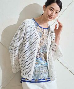 CHRISTIAN AUJARD / クリスチャン・オジャール カーディガン・ボレロ | リネンライクニットカーディガン