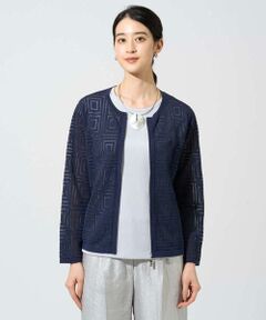 CHRISTIAN AUJARD / クリスチャン・オジャール セットアップ | スクエアージャカード羽織り