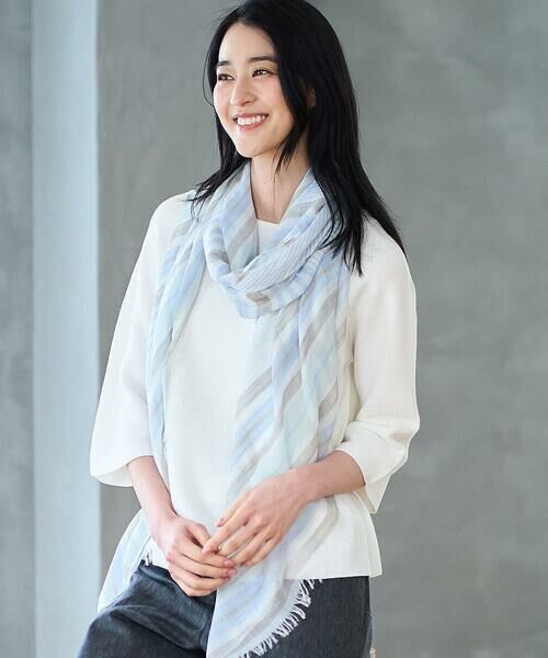 CHRISTIAN AUJARD / クリスチャン・オジャール マフラー・ショール・スヌード・ストール | ボーダーストール | 詳細1