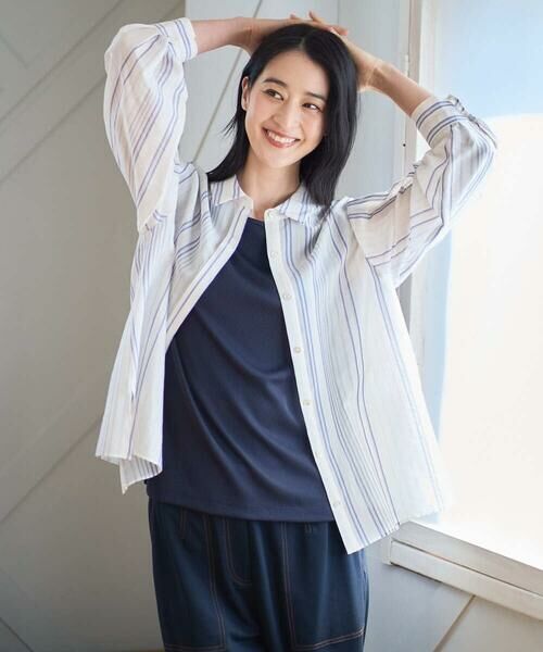 CHRISTIAN AUJARD / クリスチャン・オジャール シャツ・ブラウス | ドビーストライプブラウス | 詳細1