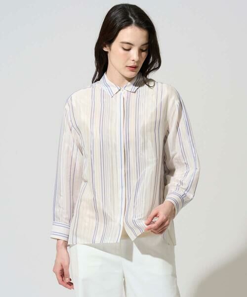 CHRISTIAN AUJARD / クリスチャン・オジャール シャツ・ブラウス | ドビーストライプブラウス | 詳細2