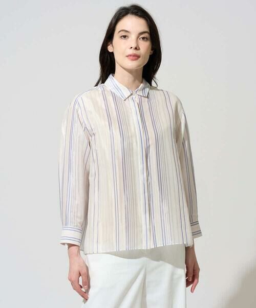 CHRISTIAN AUJARD / クリスチャン・オジャール シャツ・ブラウス | ドビーストライプブラウス | 詳細7