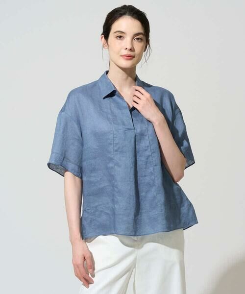 CHRISTIAN AUJARD / クリスチャン・オジャール シャツ・ブラウス | リネンクロスブラウス | 詳細7