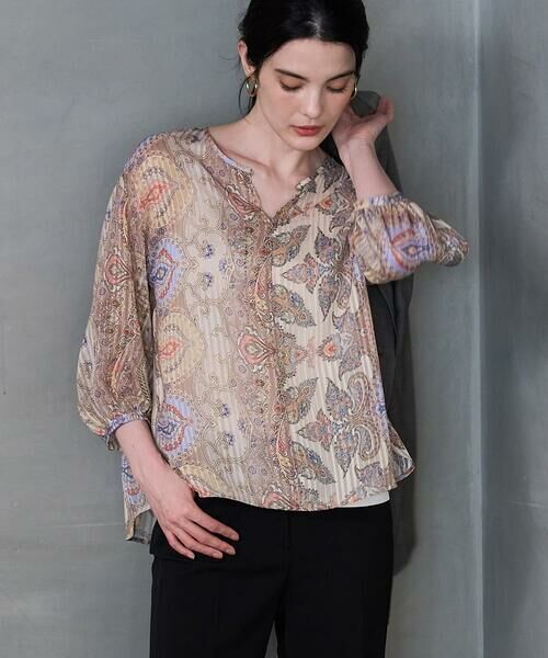 CHRISTIAN AUJARD / クリスチャン・オジャール シャツ・ブラウス | [セットアップ対応]ゴールドオーナメントサラサブラウス | 詳細1