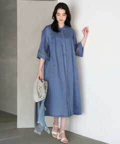 CHRISTIAN AUJARD / クリスチャン・オジャール ロング・マキシ丈ワンピース | リネンクロスワンピース