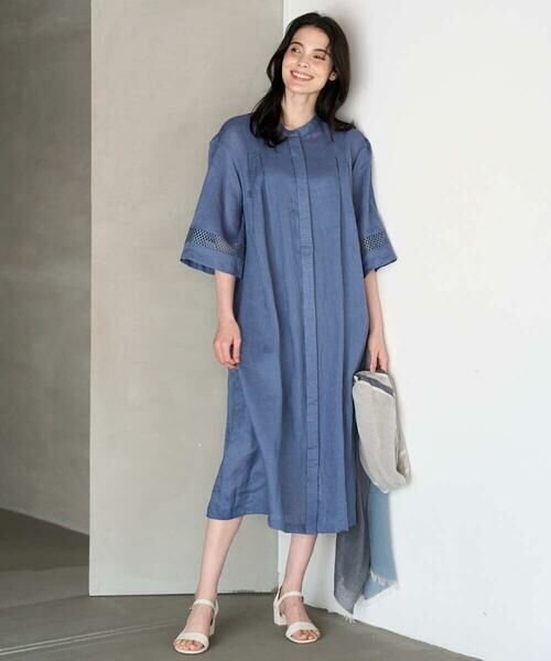 CHRISTIAN AUJARD / クリスチャン・オジャール ロング・マキシ丈ワンピース | リネンクロスワンピース | 詳細1